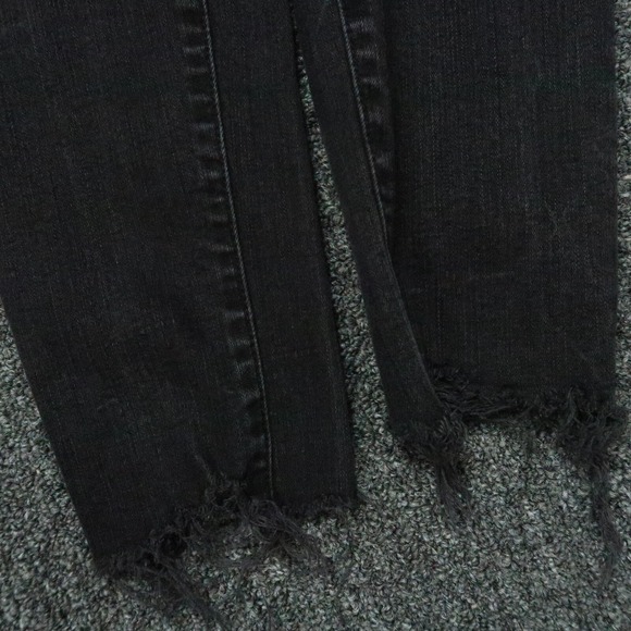 Madewell Jeans Womens‎ Black 24 High Rise Skinny 9" Raw Hem - Picture 4 of 11